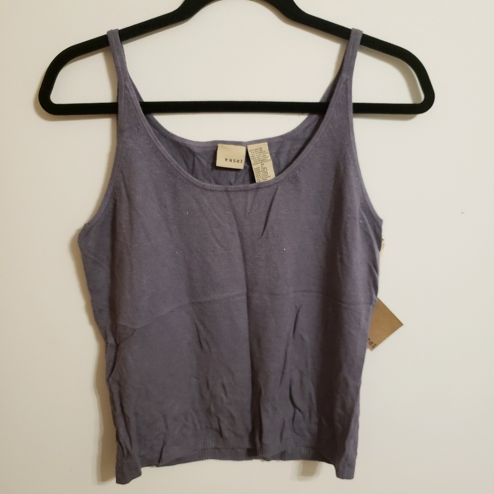 Easel Rayon/Nylon Knit Sparkly Tank...M